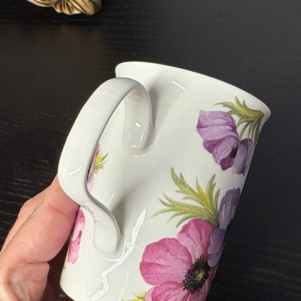 Roy Kirkman Anenome Floral Ceramic Mug in Pink & Purple Blooms - Picture 4 of 6